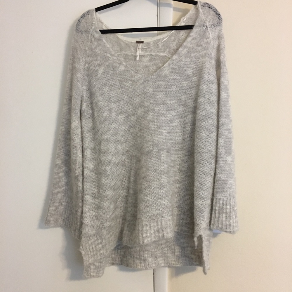 Free People gray sweater top, medium